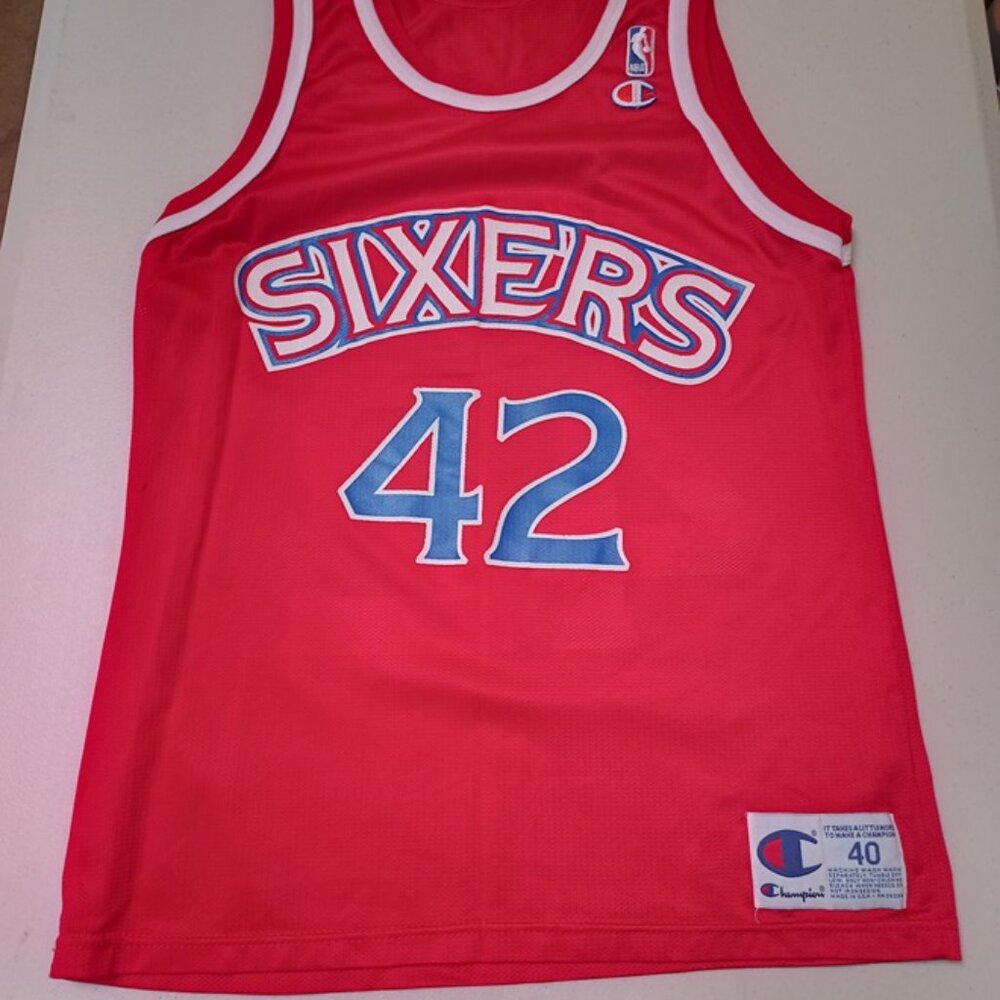Champion Jerry Stackhouse Philadelphia 76ers NBA Basketball Jersey Adult 40
